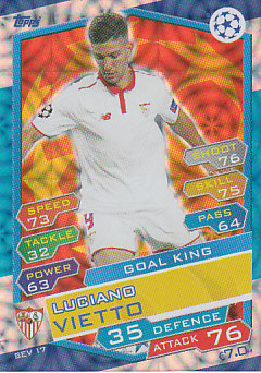 Luciano Vietto Sevilla FC 2016/17 Topps Match Attax CL Goal King #SEV17